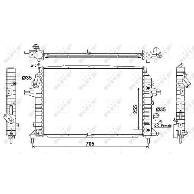 NRF Engine Radiator 53082