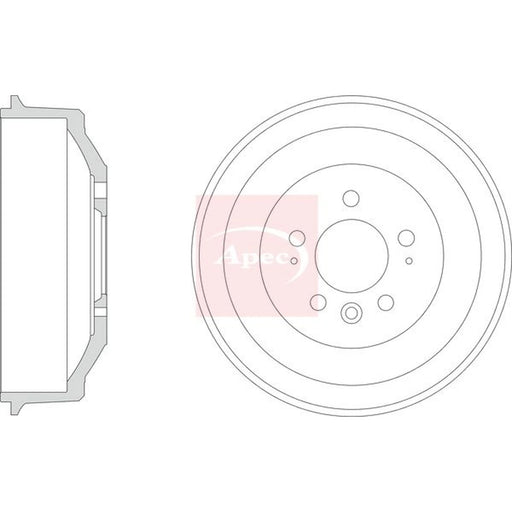 Apec Brake Drum Assembly Rear DRM9207