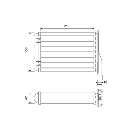Valeo Heater Matrix Core Heat Exchanger Front 883790