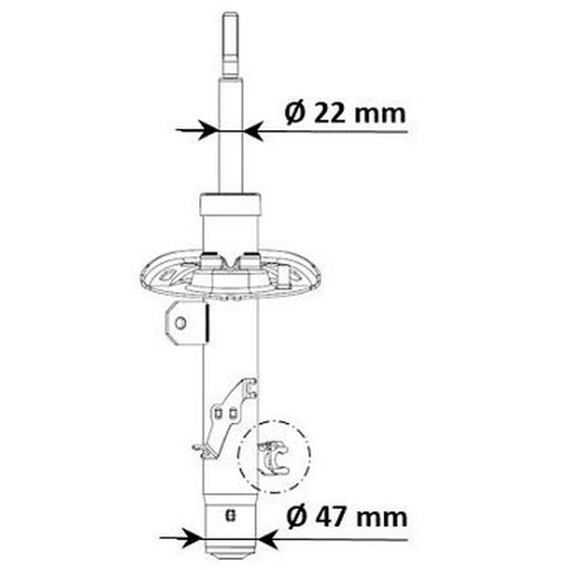 KYB Shock Absorber Damper Strut Front Right 339802
