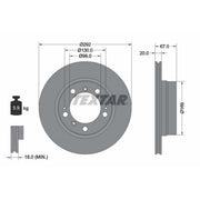 Textar 2 x Vented Rear Brake Discs 92088903