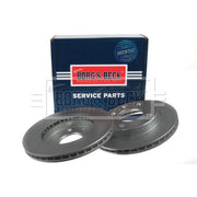Borg & Beck 2 x Vented Front Brake Discs BBD4025-x2
