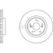 Fahren Front Brake Vented Discs & Pads fits Honda Integra 2002-2008 2.0