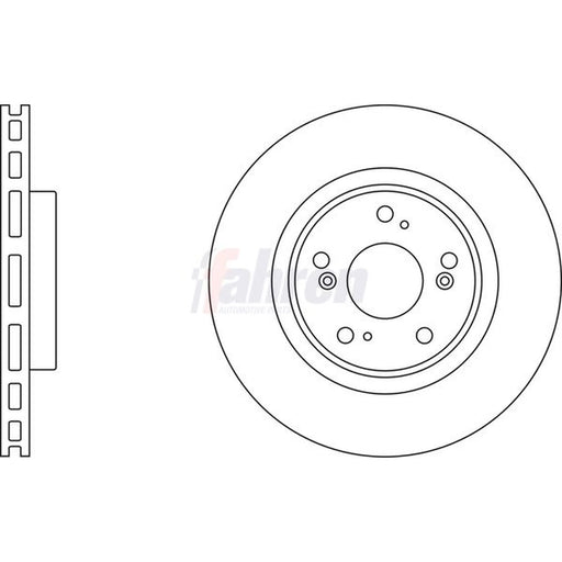 Fahren Front Brake Vented Discs & Pads fits Honda Integra 2002-2008 2.0