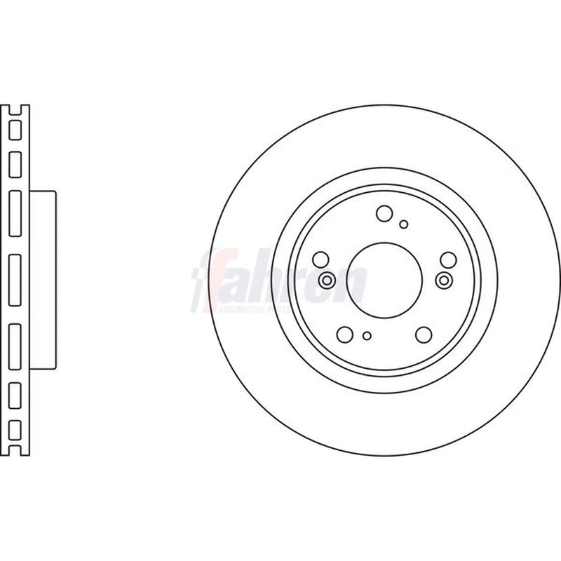 Fahren Front Brake Vented Discs & Pads fits Honda Cr-V 2001-2007 2.0 2.2