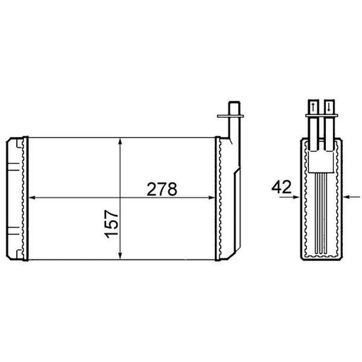 Mahle Heater Matrix Core Heat Exchanger AH 68 000S