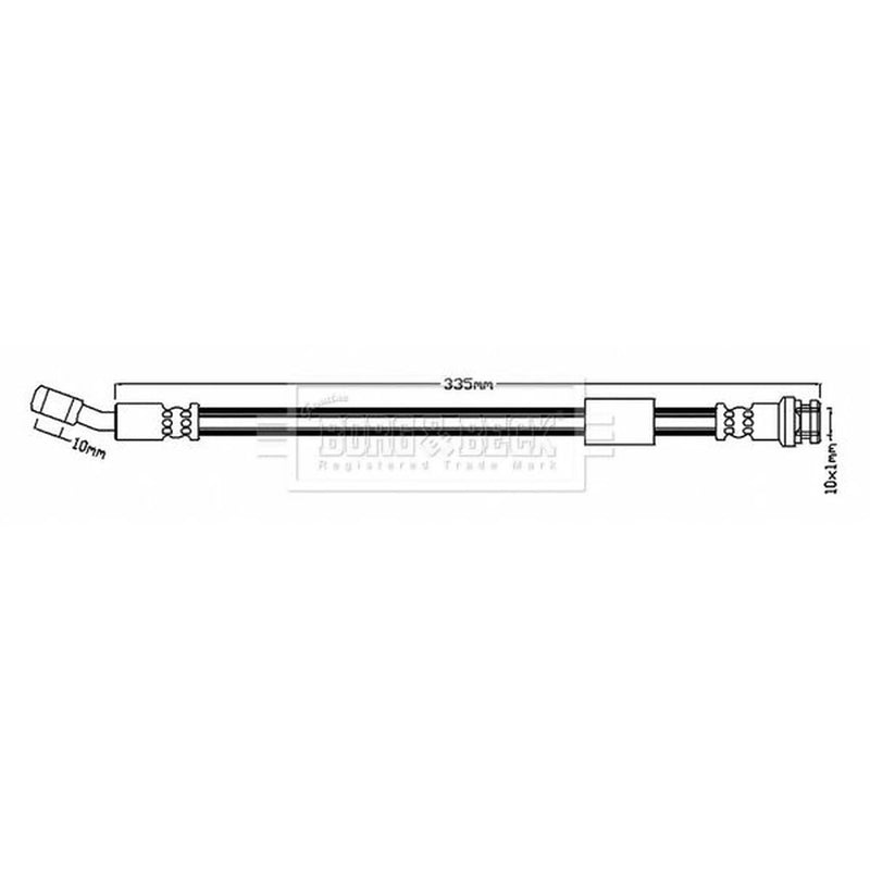 Borg & Beck Brake Hydraulic Hose Line BBH7212