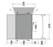 Outwell Talladega Driveaway Air Awning Grey - Outwell - Van Life Living