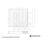 Blue Print Cabin Air Filter (Pollen Filter) ADBP250109