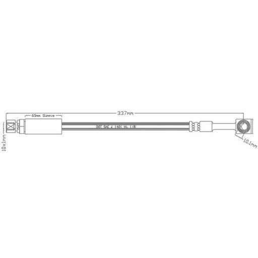 Abtex Brake Hydraulic Hose Line Right ABH1054