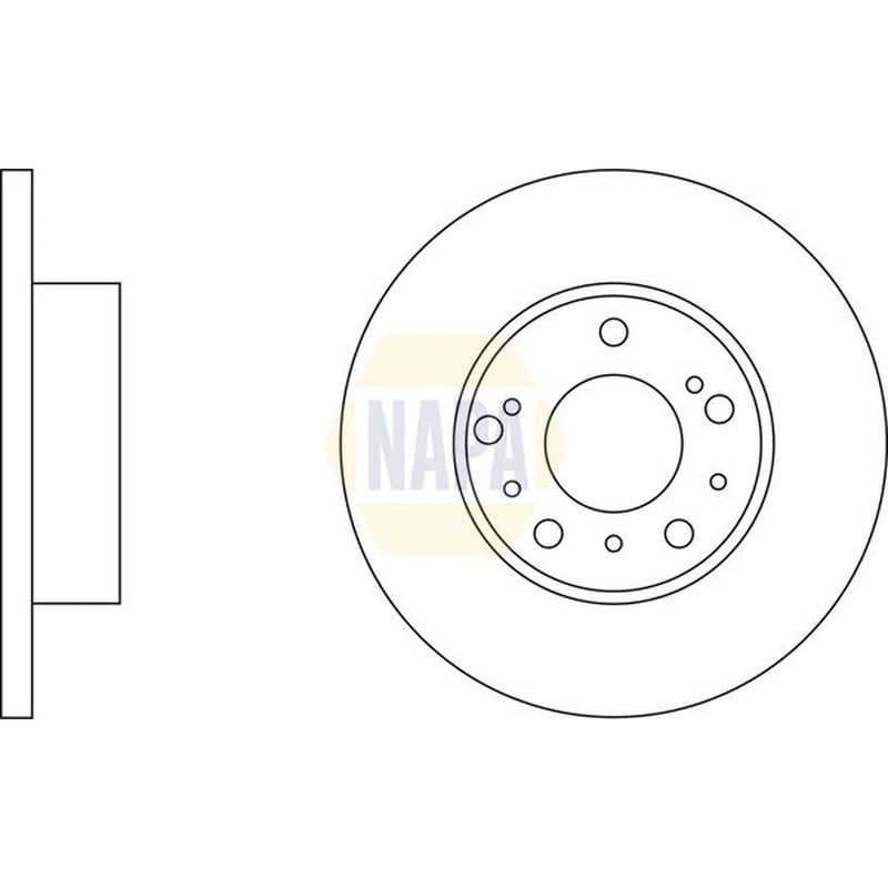 NAPA 2 x Solid Front Brake Discs NBD5943-x2