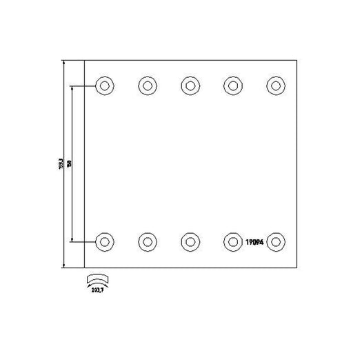 DON Don Cv Brake Lining Set BC371S7340