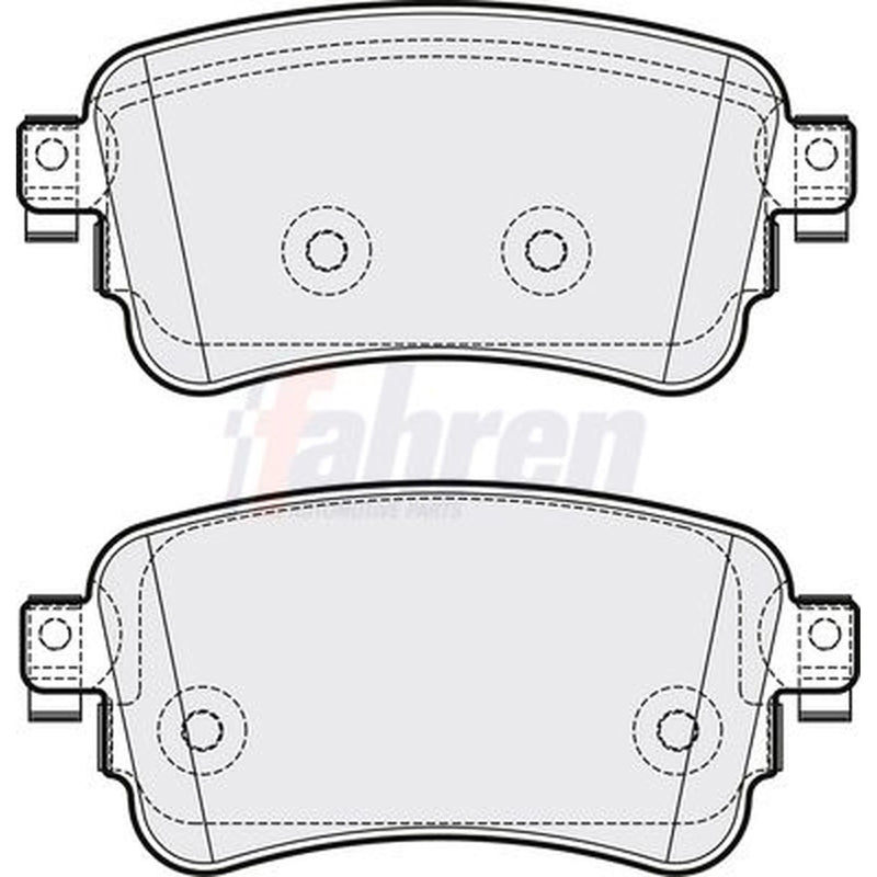 Fahren Rear Brake Pad Set fits Citroën C4 Spacetourer 2018-2019 1.2 1.5 1.6 2.0