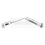 Borg & Beck Brake Hydraulic Hose Line Rear Left BBH6925