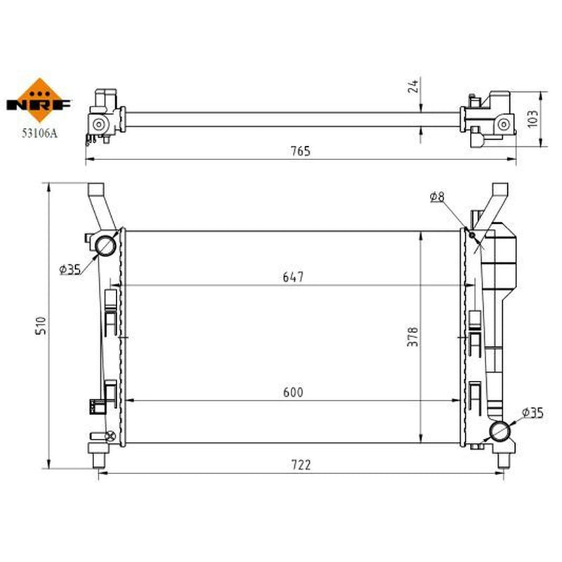 NRF Engine Radiator 53106A