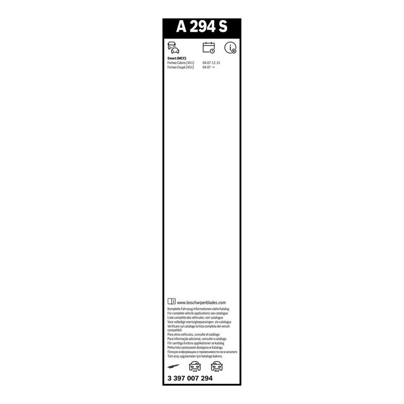 Bosch Aerotwin Wiper Blade Set 600mm + 550mm — A294S