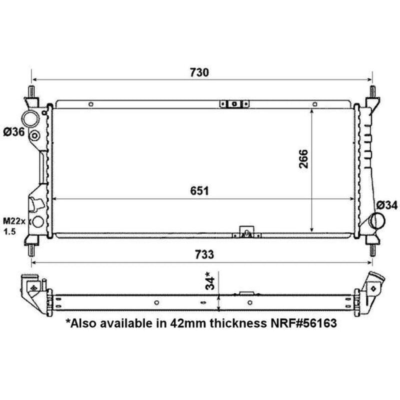 NRF Engine Radiator 507522