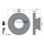 Textar 2 x Front Brake Discs 93105700-x2