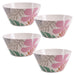 4 x Reusable Plastic Melamine Jungle Flowers Breakfast Salad Bowls for Camping Picnic - Summit - Van Life Living