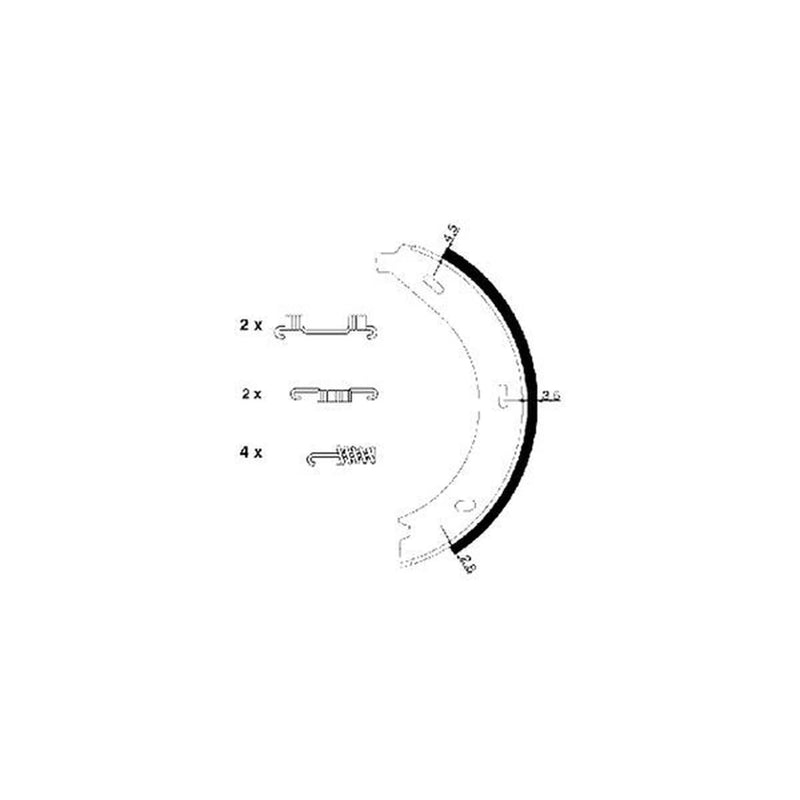 Mintex Parking Brake Shoe Set MFR473