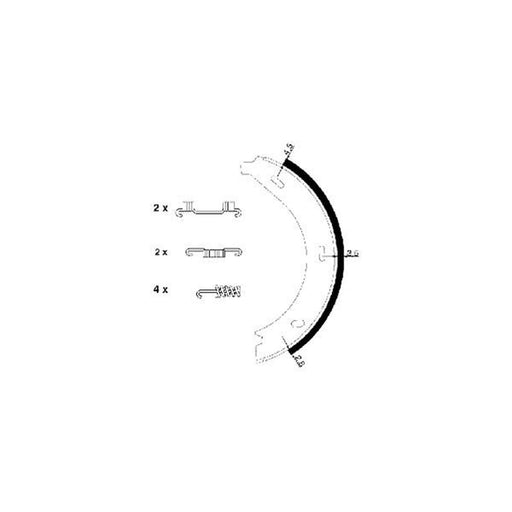 Textar Parking Brake Shoe Set 91054600