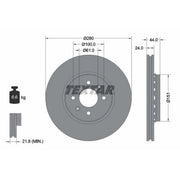 Textar 2 x Front Brake Discs 92254603-x2