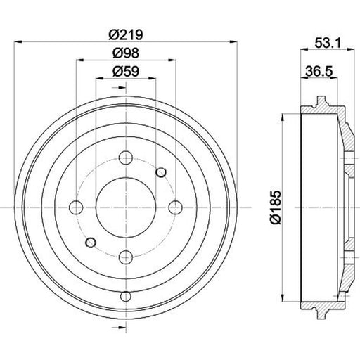Mintex Brake Drum Assembly Rear MBD299