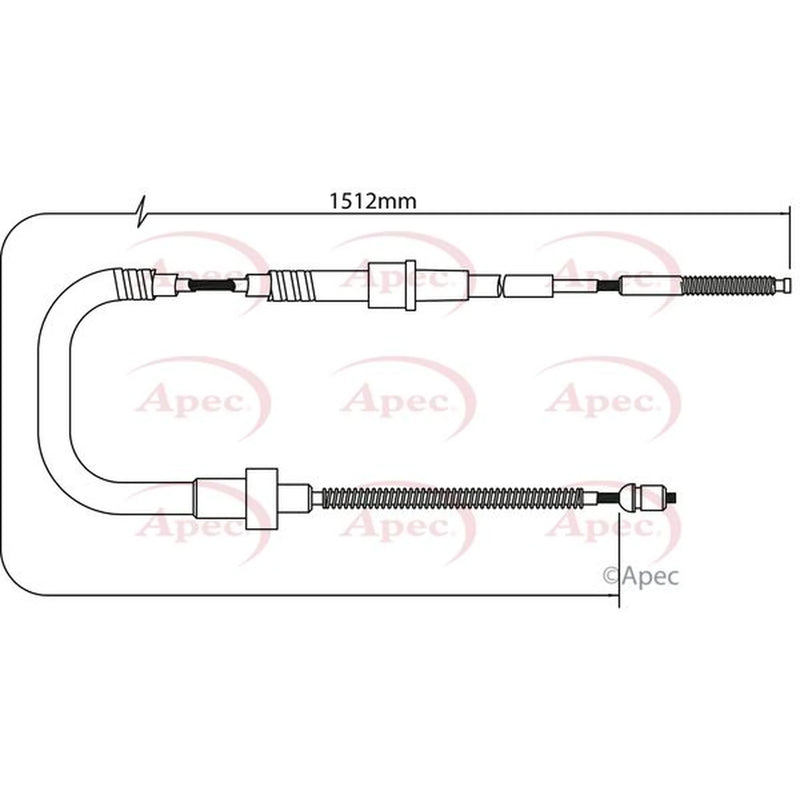 Apec Handbrake Cable Right Rear CAB1399