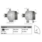 Denso Car Alternator 12V fits Alfa Romeo 159 2005-2011 1.9