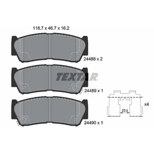 Textar Rear Brake Pad Set 2448801