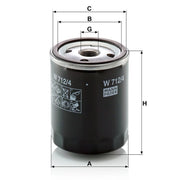 MANN-FILTER Engine Oil Filter W 712/4