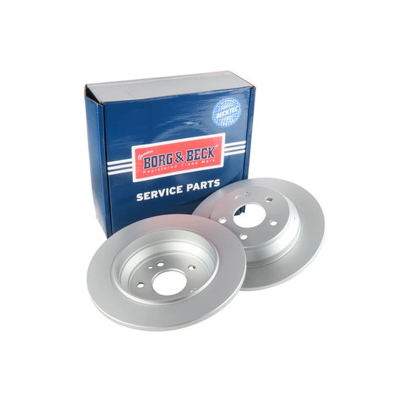 Borg & Beck 2 x Solid Rear Brake Discs BBD5387-x2