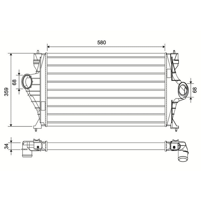 Valeo Intercooler (Charge Air Cooler) 881602