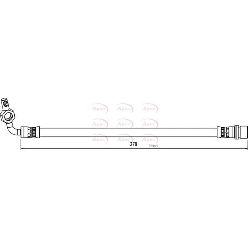 Apec Brake Hydraulic Hose Line outer HOS4125