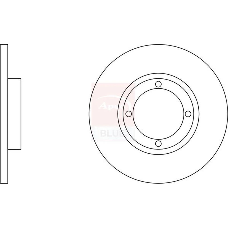 Apec 2 x Solid Front Brake Discs SDK6205-x2