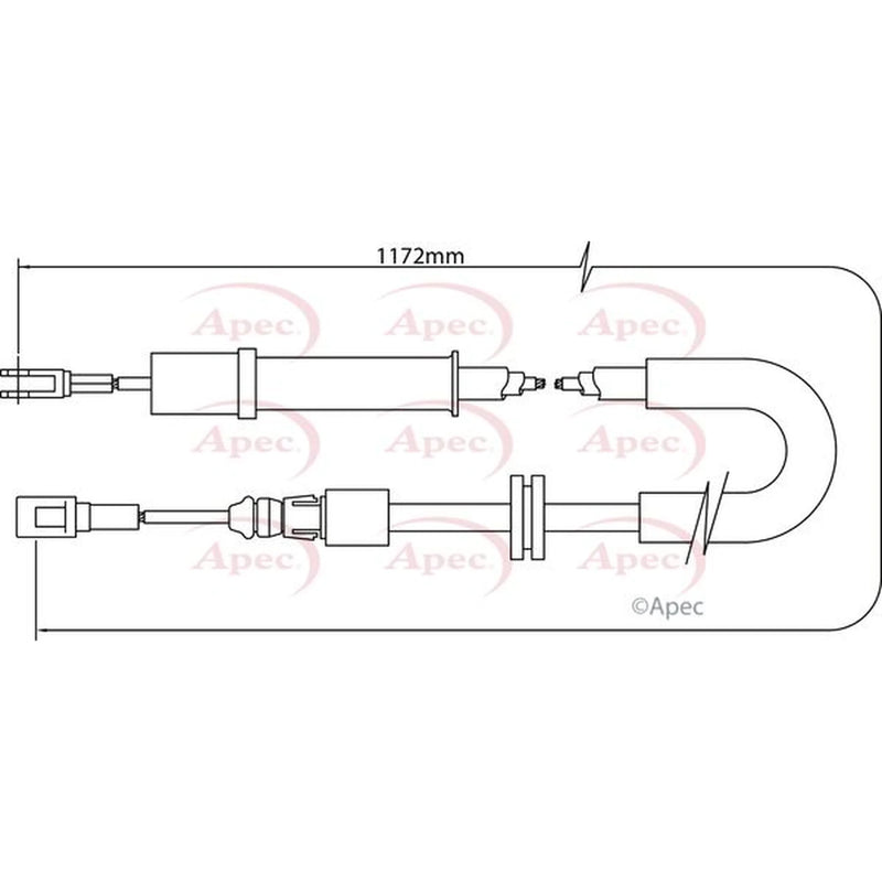 Apec Handbrake Cable Right Rear CAB1295