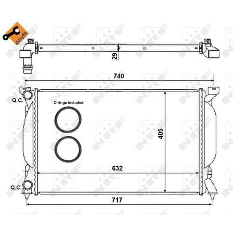 NRF Engine Radiator 50539