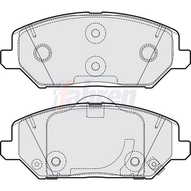 Fahren Front Brake Pad Set fits Hyundai I30 2016-2020 1.0 1.4 1.5 1.6