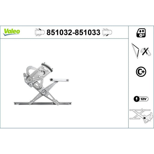 Valeo Electric Window Regulator Lifter Left Front 851032