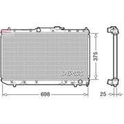 Denso Engine Radiator DRM50116