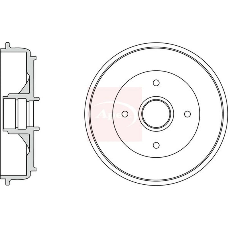 Apec Brake Drum Assembly Rear DRM9985