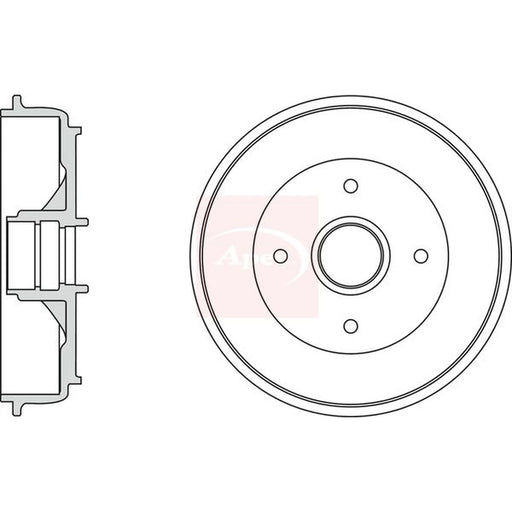 Apec Brake Drum Assembly Rear DRM9985