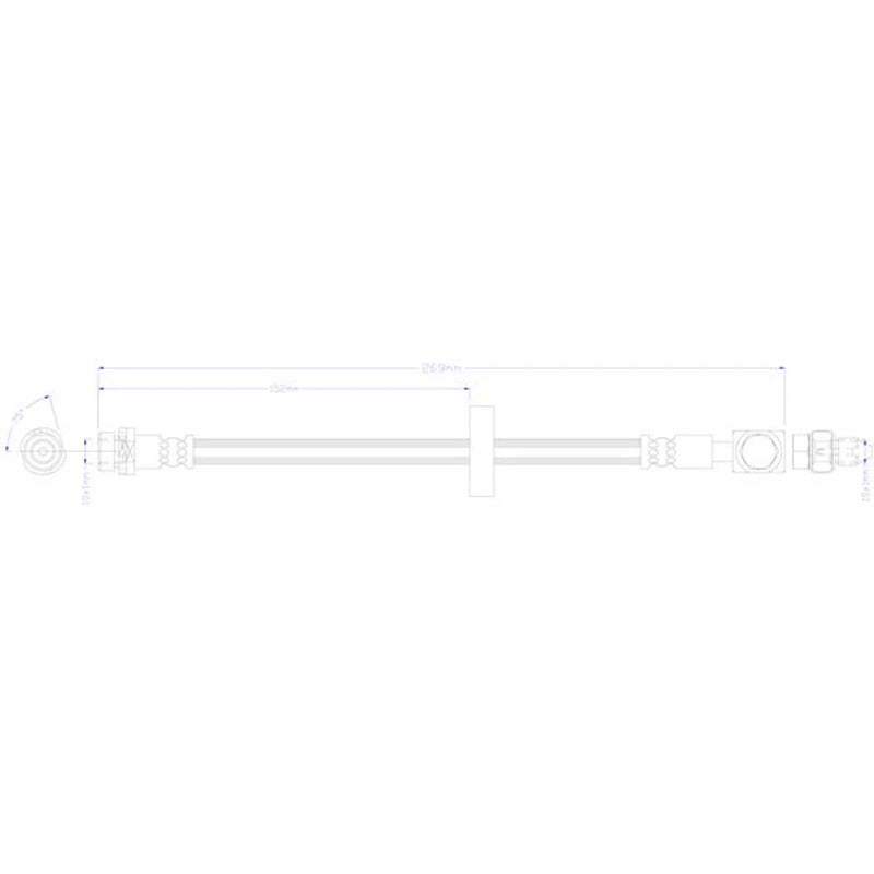 Juratek Brake Hydraulic Hose Line outer JBH1630