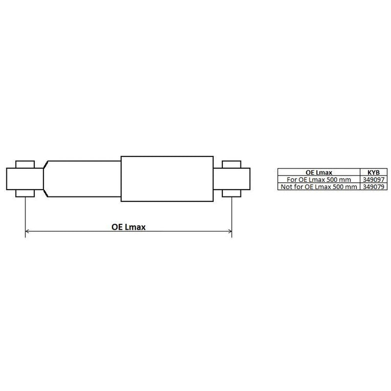 KYB Shock Absorber Damper Strut Rear 349097