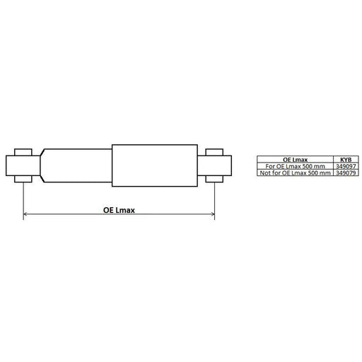 KYB Shock Absorber Damper Strut Rear 349097