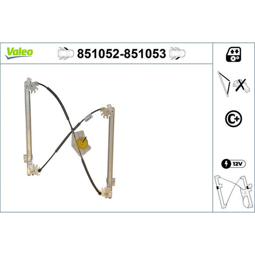 Valeo Electric Window Regulator Lifter Left Front 851052
