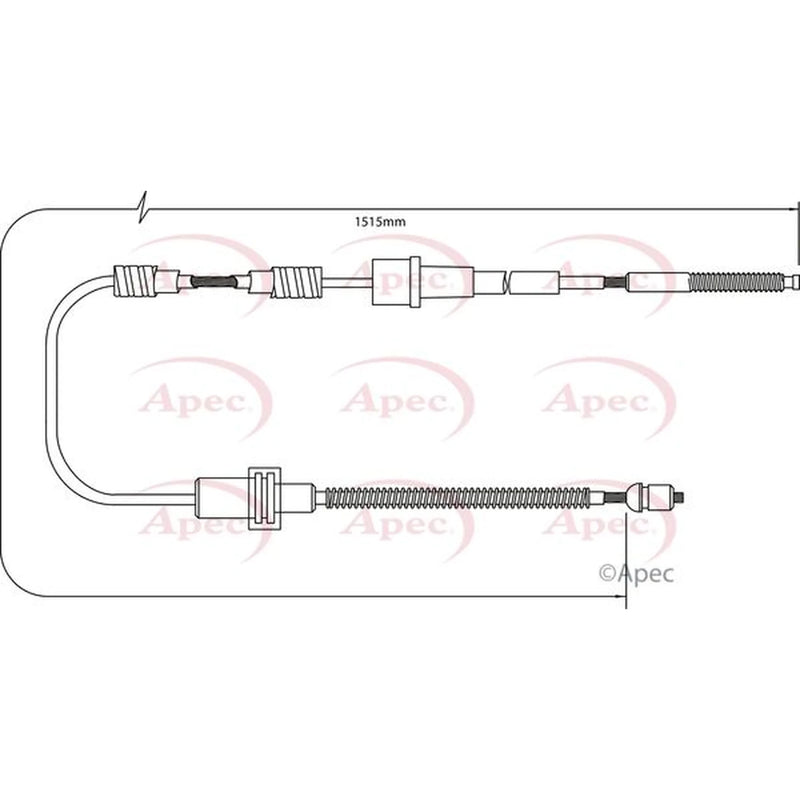 Apec Handbrake Cable Right Rear CAB1398
