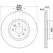 DON 2 x Front Brake Discs PCD21202-x2