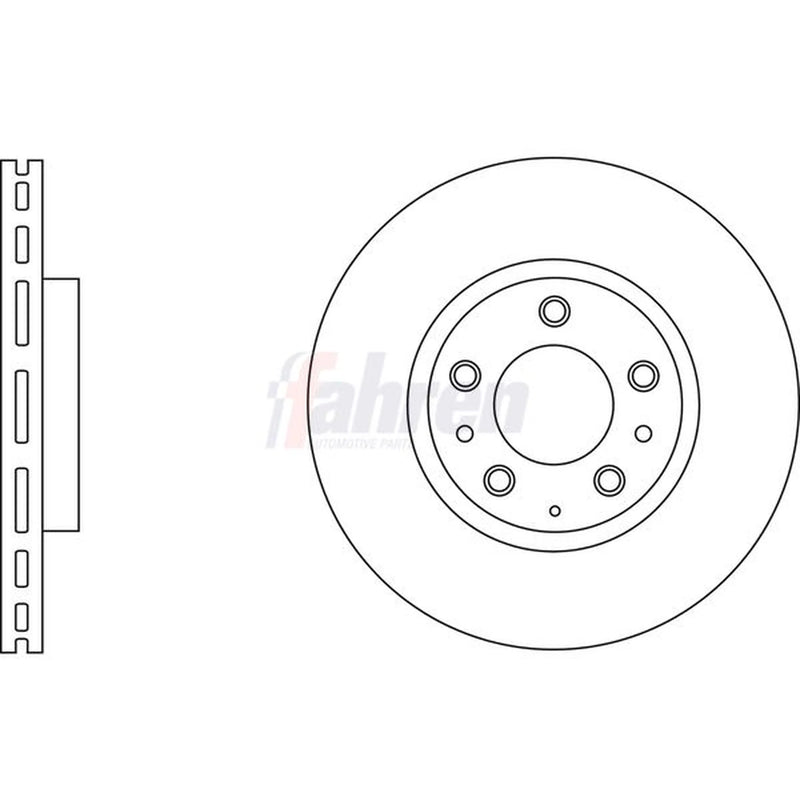 Fahren Front Brake Vented Discs & Pads fits Mazda 6 2007-2013 1.8 2.0 2.2 2.5