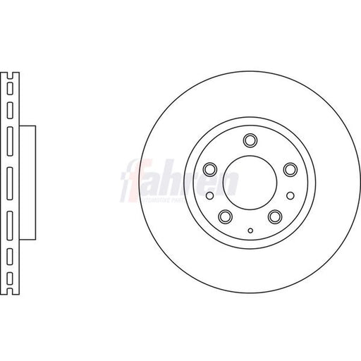 Fahren Front Brake Vented Discs & Pads fits Mazda 6 2007-2013 1.8 2.0 2.2 2.5